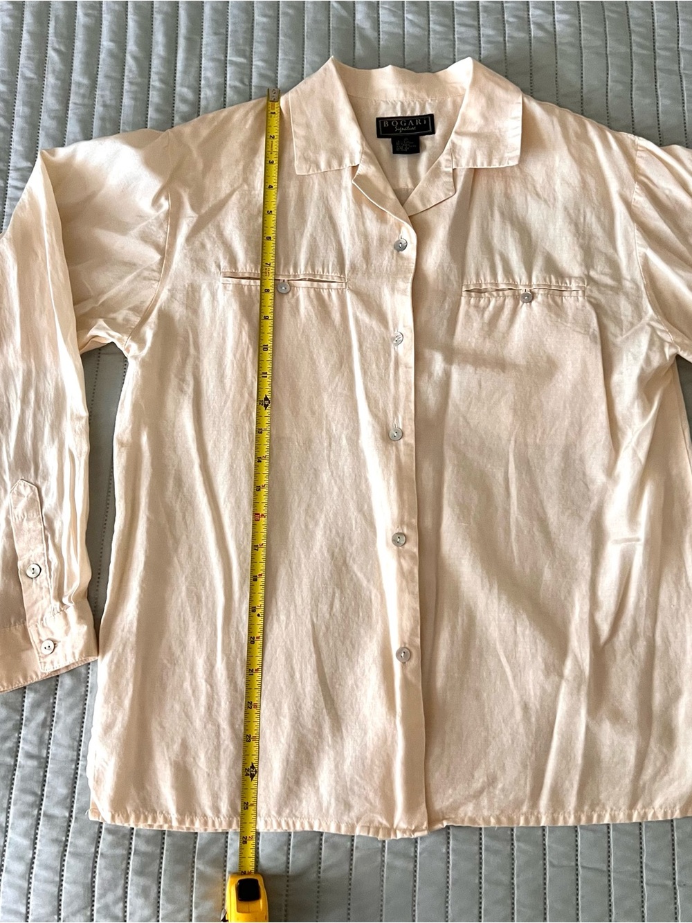 Signature cream Button-Up Blouse - Picture 5 of 7